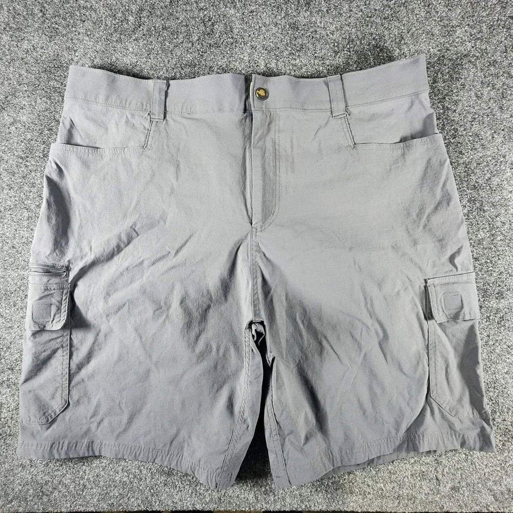 Orvis Tech Cargo‎ Shorts Men's 40 Gray  Comfort Gorp Media Storage Hiking